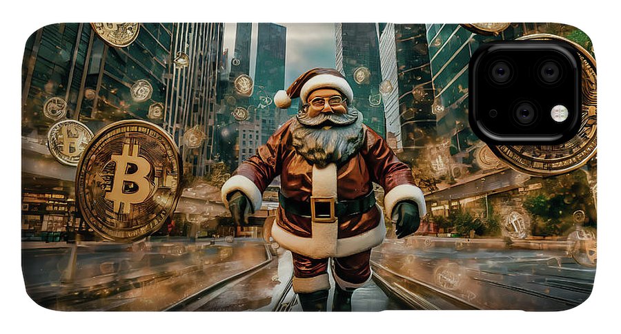 Santa in a Crypto World - Phone Case