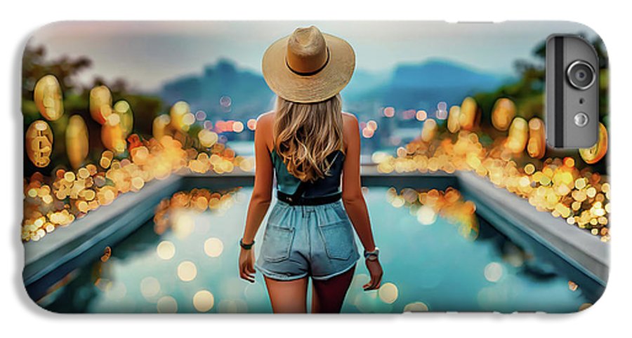 Woman Walking In Crypto Pool  - Phone Case