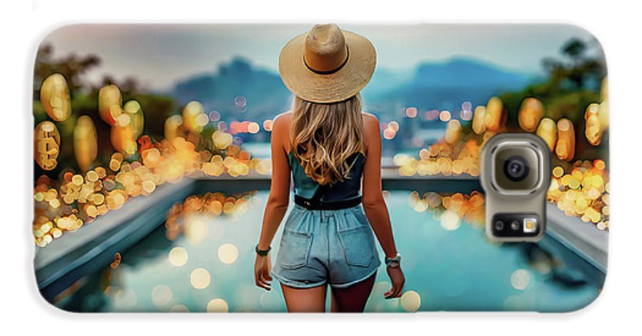Woman Walking In Crypto Pool  - Phone Case