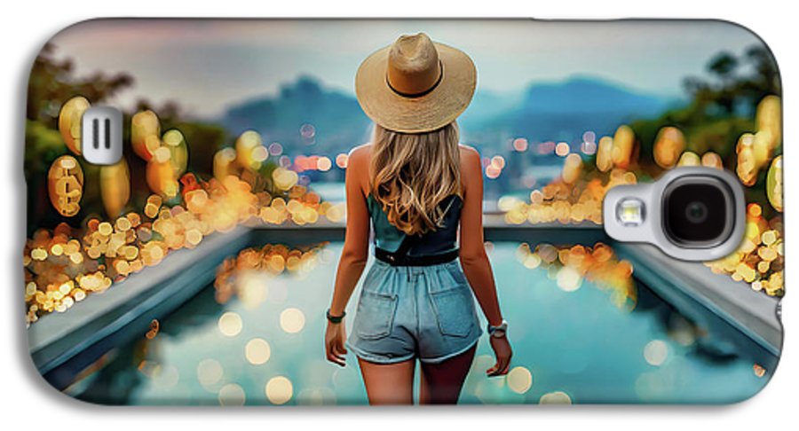 Woman Walking In Crypto Pool  - Phone Case