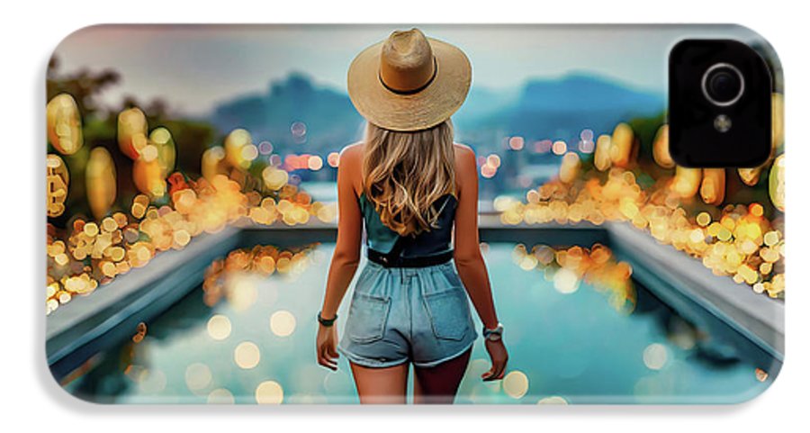 Woman Walking In Crypto Pool  - Phone Case